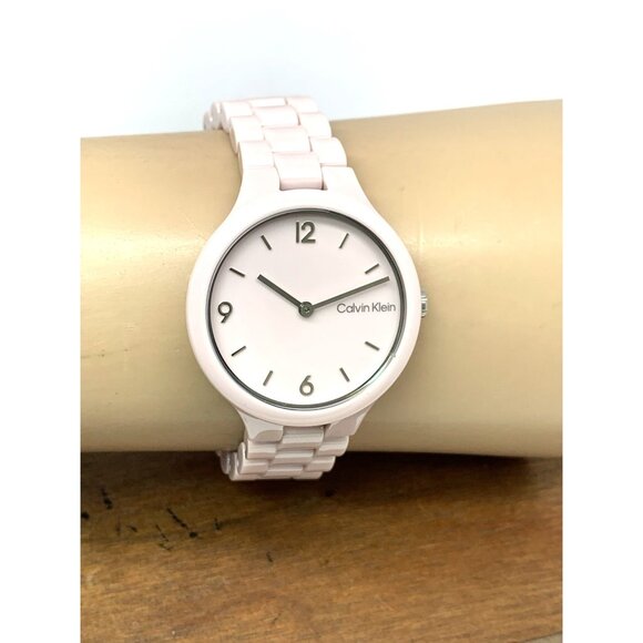 Calvin Klein Women's Watch 25200077 Quartz Pink Blush Ceramic 32mm - Picture 10 of 13